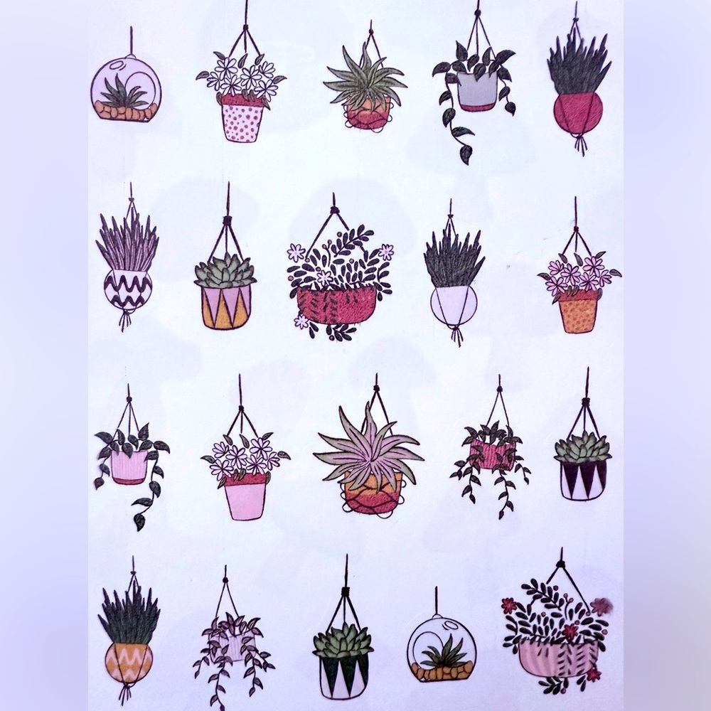 Colorful Hanging Plant stickers